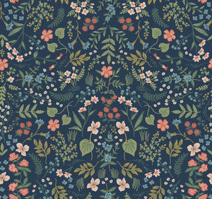 Wildwood Navy Wallpaper by Rifle Paper Co.