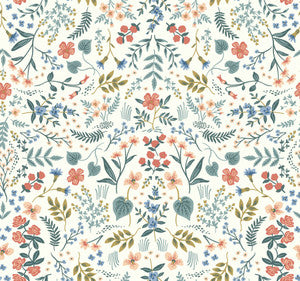 Wildwood Beige & Coral Wallpaper by Rifle Paper Co.
