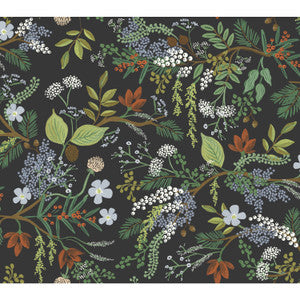 Juniper Forest Black Wallpaper by Rifle Paper Co.