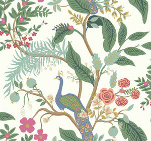 Peacock Periwinkle Wallpaper by Rifle Paper Co.
