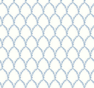 Laurel Blue & White Wallpaper by Rifle Paper Co.