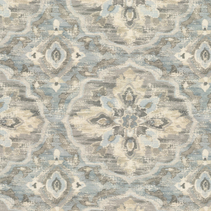 Rios 1 Moonstone by Stout Fabric Stout Fabric Rios 1 MoonstoneFabric Comfortable Living Moonstone/Sapphire 67%Svi 33%Lin Spain </p><p>Repeat: H: 13.5, V: 0 54 in - Fabric Carolina -
