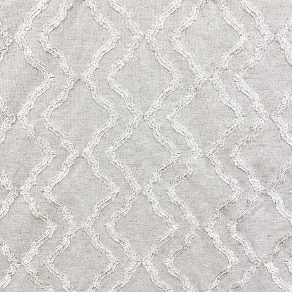 Rivers Frost by Magnolia Fabric - 51 Rec Poly, 30 Ply, 12 Cot,7 Lin (Emb 100 Vis) India 28500 Horizontal: 7.75 and Vertical: 4.5 54 - Fabric Carolina -
