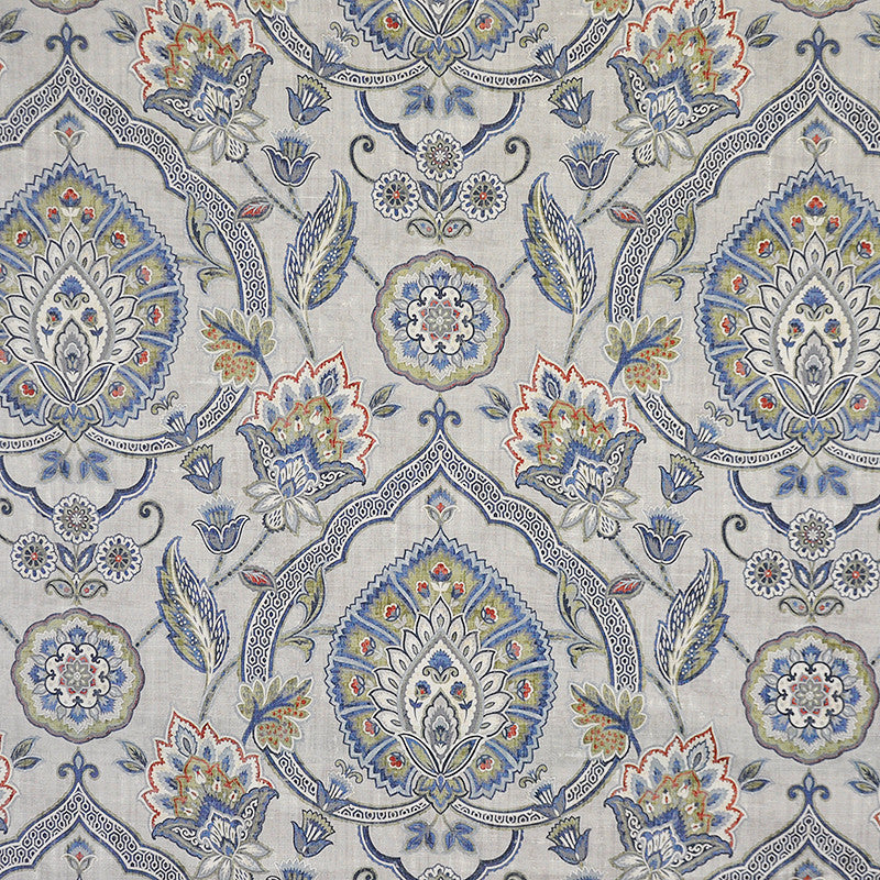 Royal Botanic # 121 Platinum by Maxwell Fabric Color Theory-Vol.Ii True Blue 100% COTTON SPAIN V&H-27" 54" - Fabric Carolina -