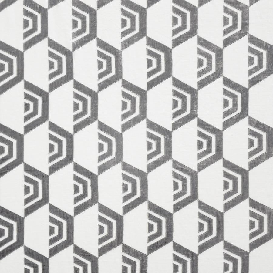 Raf # 275 Pewter by Maxwell Fabric Telafina Season Xii 100% LINEN NONE INDIA V-7.9"H-4.75" 54"EMB51.5 - Fabric Carolina -