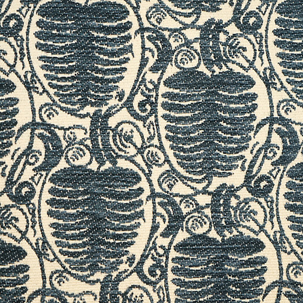 Veneto Pine/Blue 9519-001 by Grey Watkins Fabric SCALAMANDRE WAREHOUSE 45% VISCOSE 44% ACRYLIC 11% COTTON ITALY MEDIUM DUTY Horizontal: 4.5" and Vertical: 6.75" 54" - Fabric Carolina -