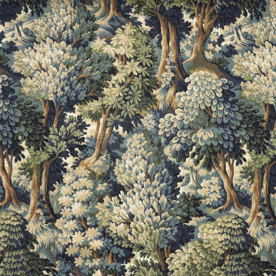 Roanoke # 529 Forest by Maxwell Fabric Print Gallery 100% COTTON SPAIN V-36"H-27" 54" - Fabric Carolina -