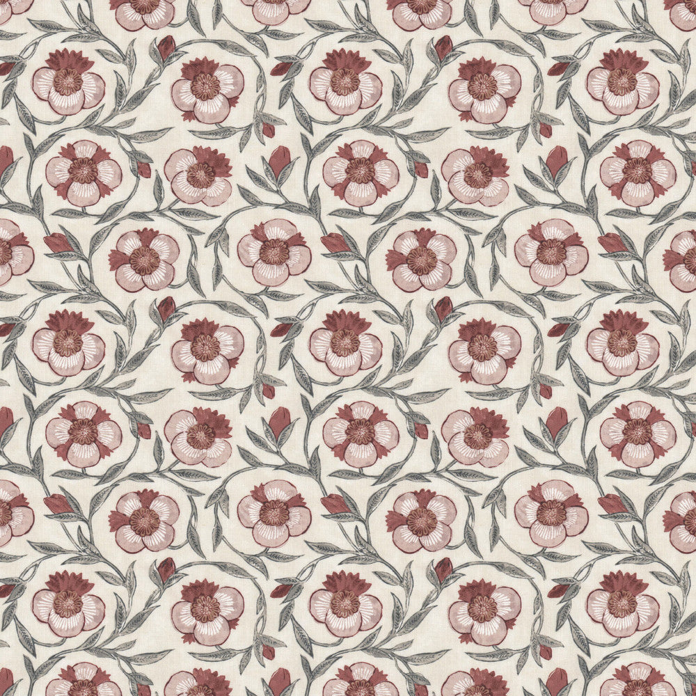 Robert 3 Claret by Stout Fabric Stout Fabric Robert 3 ClaretFabric Rainbow Library Tearose/Spice 50%Cot 35%Svi 15%Lin India </p><p>Repeat: H: 11, V: 7.5 55 in - Fabric Carolina -
