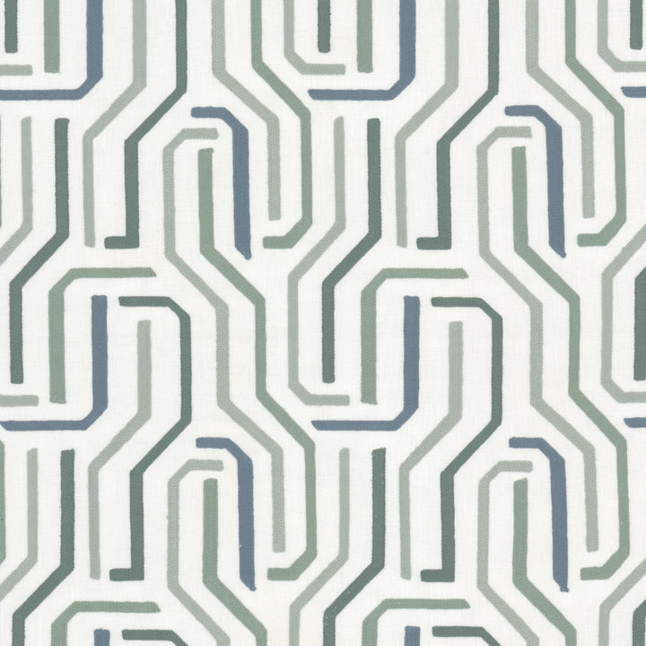 Rodin 2 Dewkist by Stout Fabric Stout Fabric Rodin 2 DewkistFabric Rainbow Library Mist/Shoreline 52%Pol 48%Cot %Cemb India </p><p>Repeat: H: 9, V: 2.75 54 in - Fabric Carolina -