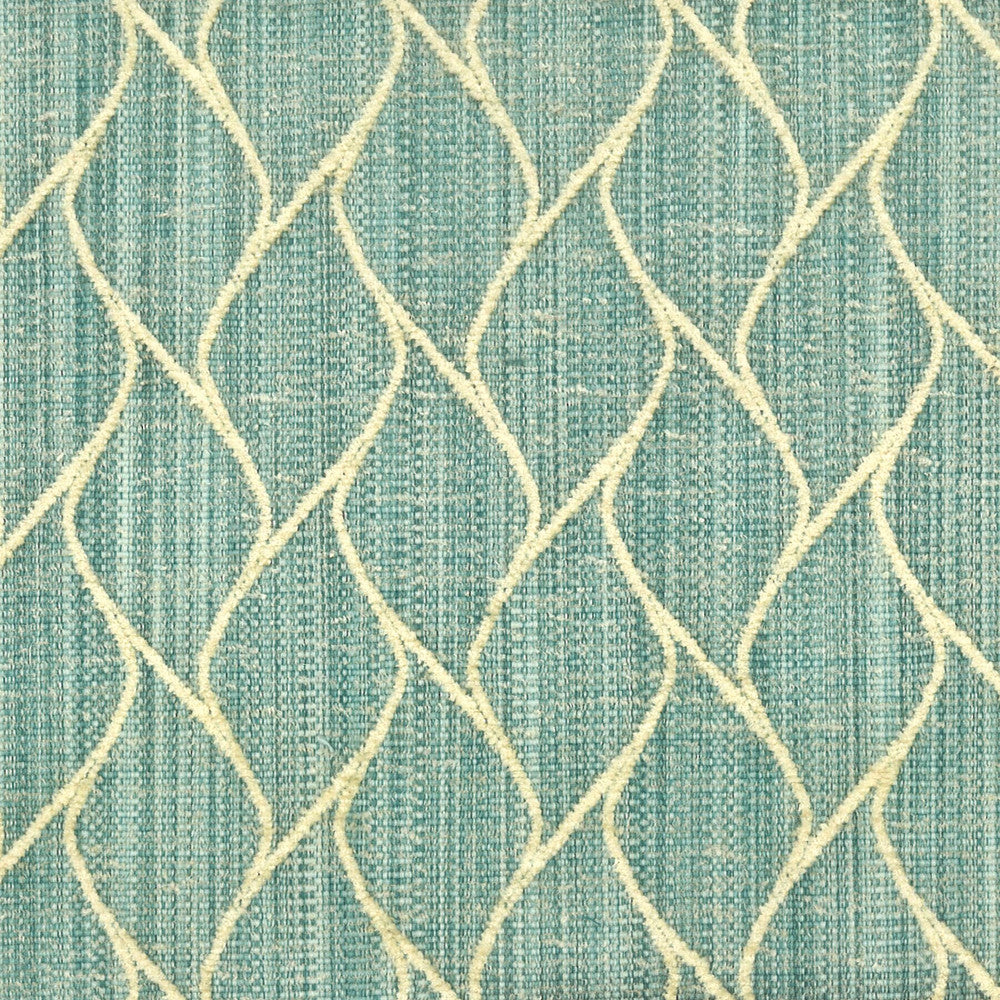 Romulus 1 Lagoon by Stout Fabric COMFORTABLE LIVING TURQUOISE/LAGOON 69%SVI 31%POL USA WYZENBEEK 25 000 DOUBLE RUB WEAR TEST (HEAVY DUTY) Horizontal: 1.750 and Vertical: 1.750 54 in - Fabric Carolina -
