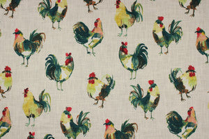 Rooster Garden by Richloom Fabric