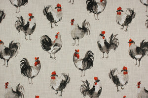 Rooster Linen by Richloom Fabric