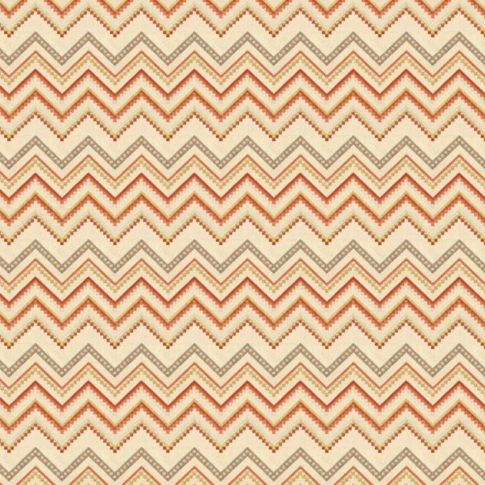 Rosemont 8 Tigerlily by Stout Fabric Rainbow Library Tangerine/Clove 100% Cotton Embroidery INDIA FLAME RETARDANT-U.F.A.C. CLASS 1 (OR A) Horizontal: 7.25 and Vertical: 3.125 51.5 in - Fabric Carolina -