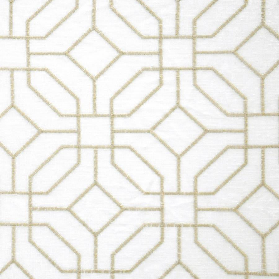 Ravenna # 532 Silt by Maxwell Designer Fabric Sheer Paths 100% POLYESTER TURKEY V-9.25" H-9.5" 118" EMB. WIDTH 110" - Swanky Fabrics -