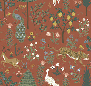 Menagerie Brown Wallpaper by Rifle Paper Co.