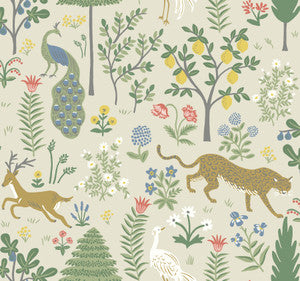 Menagerie Beige Wallpaper by Rifle Paper Co.