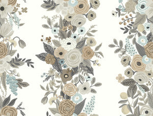 Garden Party Trellis White & Brown Wallpaper by Rifle Paper Co.