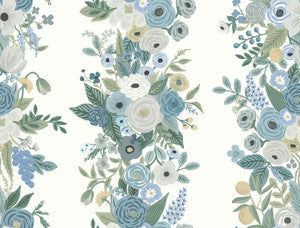 Garden Party Trellis White & Blue Wallpaper by Rifle Paper Co.