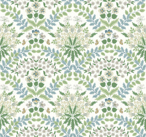 Bramble White & Blue Wallpaper by Rifle Paper Co.