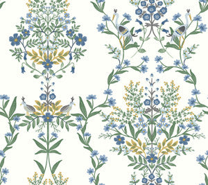 Luxembourg White & Blue Wallpaper by Rifle Paper Co.