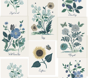 Botanical Prints White & Blue Wallpaper by Rifle Paper Co.