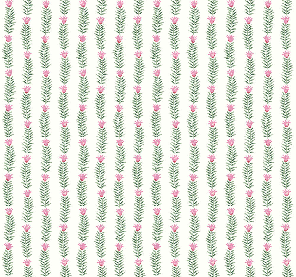 Eden White & Green Wallpaper by Rifle Paper Co. Rifle Paper Co. Second Edition Covers about 60.8 square feet 27-in by 27-ft long roll Unpasted 25.25 - Fabric Carolina -