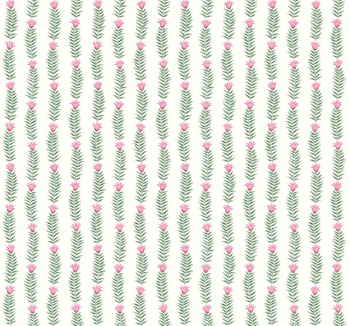 Eden White & Green Wallpaper by Rifle Paper Co. Rifle Paper Co. Second Edition Covers about 60.8 square feet 27-in by 27-ft long roll Unpasted 25.25 - Fabric Carolina -