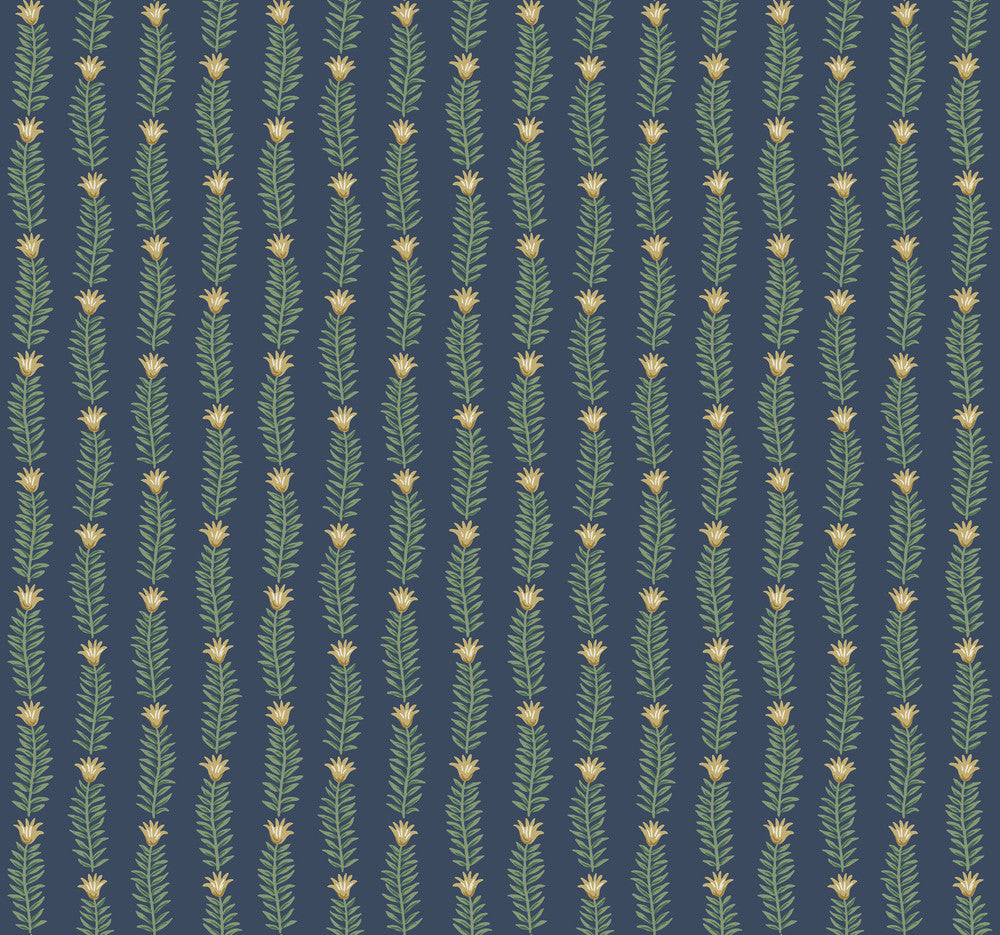 Eden Blue & Green Wallpaper by Rifle Paper Co. Rifle Paper Co. Second Edition Covers about 60.8 square feet 27-in by 27-ft long roll Unpasted 25.25 - Fabric Carolina -