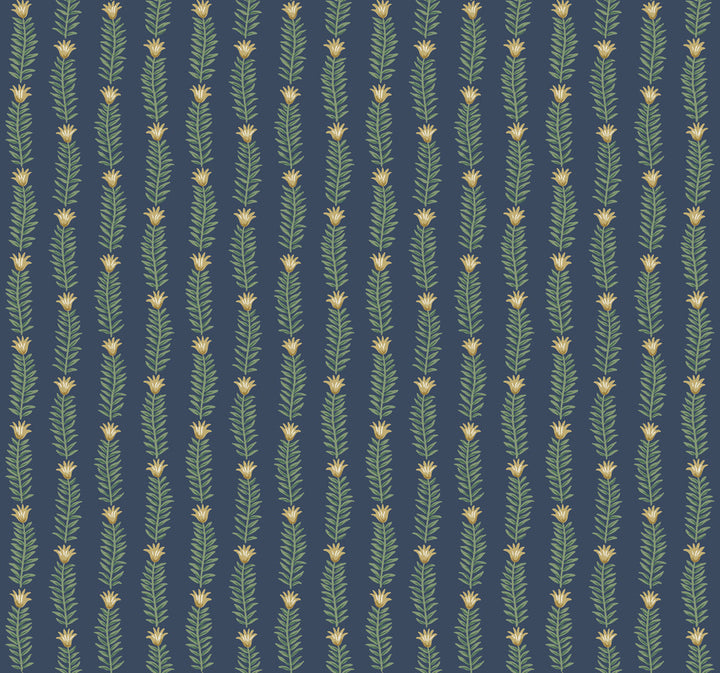 Eden Blue & Green Wallpaper by Rifle Paper Co. Rifle Paper Co. Second Edition Covers about 60.8 square feet 27-in by 27-ft long roll Unpasted 25.25 - Fabric Carolina -