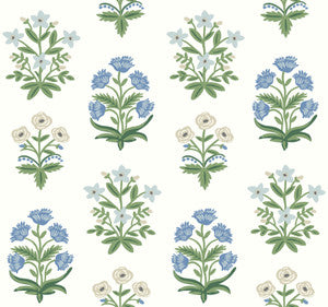 Mughal Rose White & Purple Wallpaper by Rifle Paper Co.