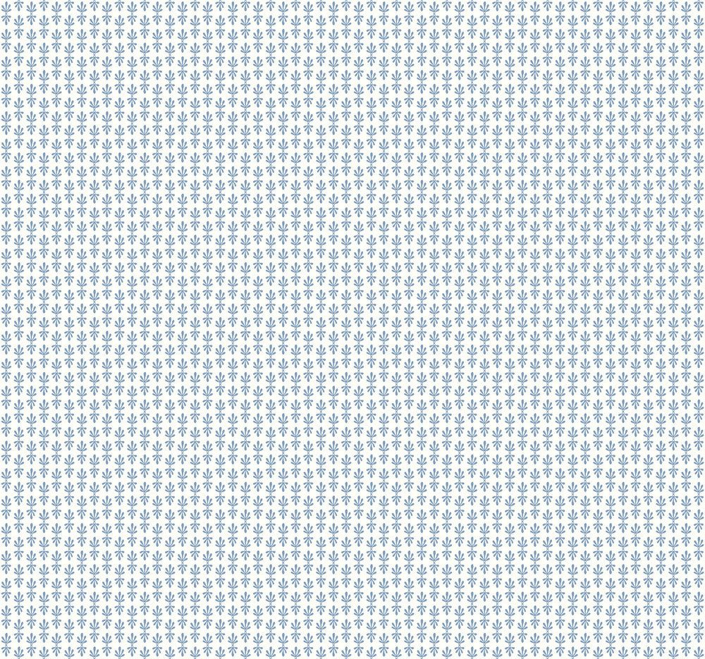Petal White & Blue Wallpaper by Rifle Paper Co. Rifle Paper Co. Second Edition Covers about 60.8 square feet 27-in by 27-ft long roll Unpasted 25.25 - Fabric Carolina -