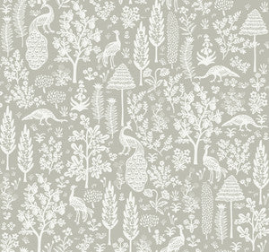 Menagerie Toile Black Wallpaper by Rifle Paper Co.