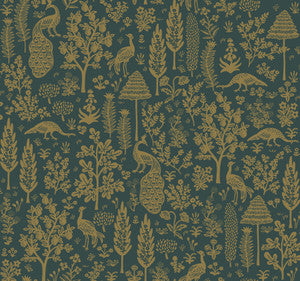 Menagerie Toile Brown Wallpaper by Rifle Paper Co.