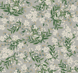 Cornflower Grey & Green Wallpaper by Rifle Paper Co.