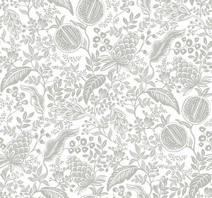 Pomegranate White & Black Wallpaper by Rifle Paper Co.