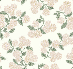 Hydrangea Beige & Pink Wallpaper by Rifle Paper Co.