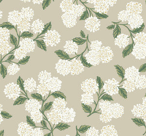 Hydrangea Beige Wallpaper by Rifle Paper Co.