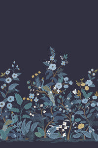Peacock Navy Wall Mural by Rifle Paper Co.