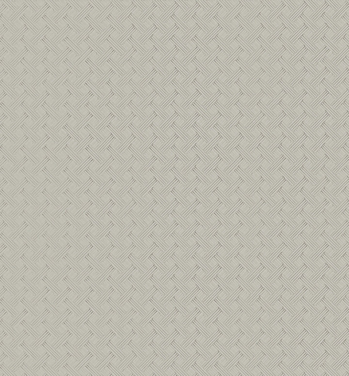 Wickwork Pearl Trax Wallpaper by Ronald Redding Industrial Interiors III Covers about 13 square feet Unpasted 5.2-in repeat, straight match 52-in by 3-ft long roll - Fabric Carolina -