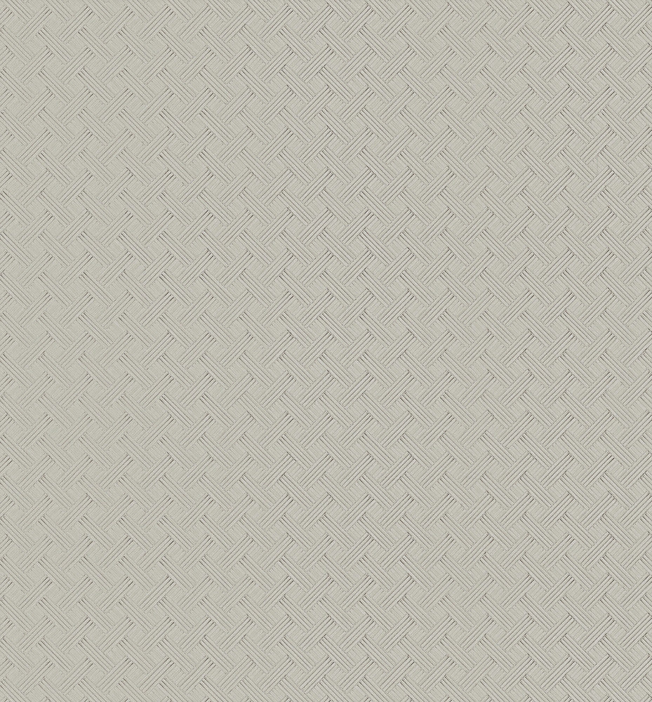 Wickwork Pearl Trax Wallpaper by Ronald Redding Industrial Interiors III Covers about 13 square feet Unpasted 5.2-in repeat, straight match 52-in by 3-ft long roll - Fabric Carolina -