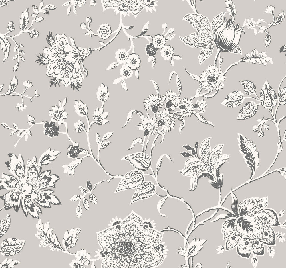 Sutton Grey Wallpaper by York Wallcoverings Toile Resource Library Covers about 60.8 square feet 27-in by 27-ft long roll Unpasted 25.25 - Fabric Carolina -