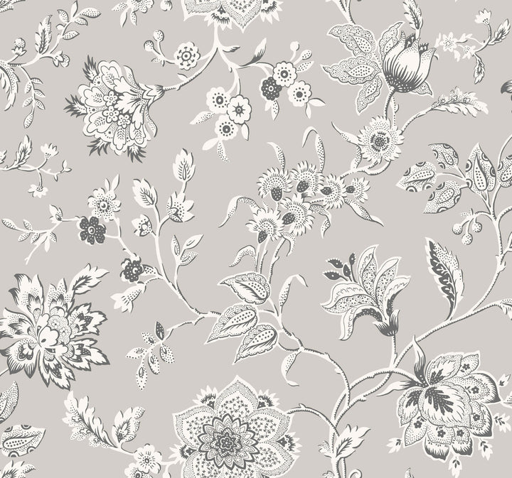Sutton Grey Wallpaper by York Wallcoverings Toile Resource Library Covers about 60.8 square feet 27-in by 27-ft long roll Unpasted 25.25 - Fabric Carolina -