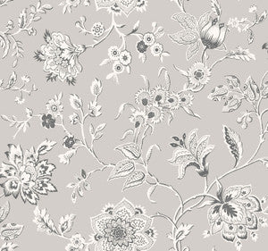 Sutton Grey Wallpaper by York Wallcoverings