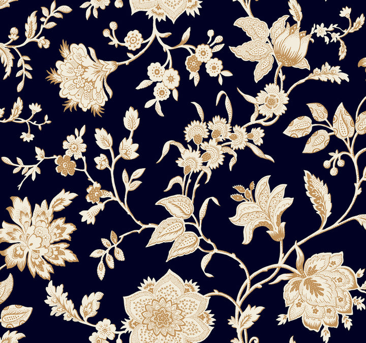 Sutton Black Wallpaper by York Wallcoverings Toile Resource Library Covers about 60.8 square feet 27-in by 27-ft long roll Unpasted 25.25 - Fabric Carolina -