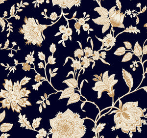 Sutton Black Wallpaper by York Wallcoverings