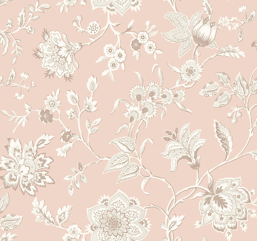 Sutton Blush Wallpaper by York Wallcoverings Toile Resource Library Covers about 60.8 square feet 27-in by 27-ft long roll Unpasted 25.25 - Fabric Carolina -