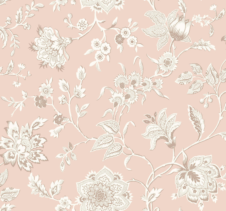 Sutton Blush Wallpaper by York Wallcoverings Toile Resource Library Covers about 60.8 square feet 27-in by 27-ft long roll Unpasted 25.25 - Fabric Carolina -