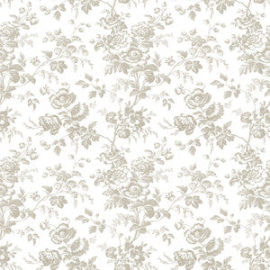 Anemone Toile Taupe Wallpaper by York Wallcoverings