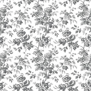 Anemone Toile Black Wallpaper by York Wallcoverings