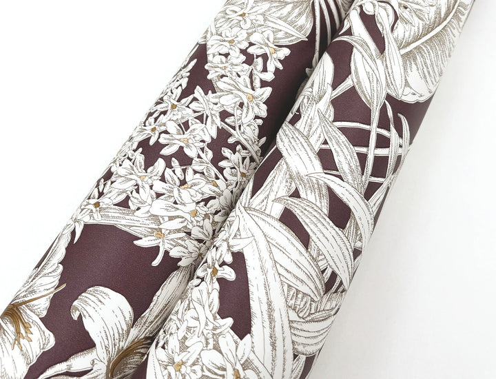 Orchid Conservatory Toile Mulberry Wallpaper by York Wallcoverings Designer